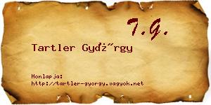 Tartler György névjegykártya