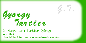gyorgy tartler business card